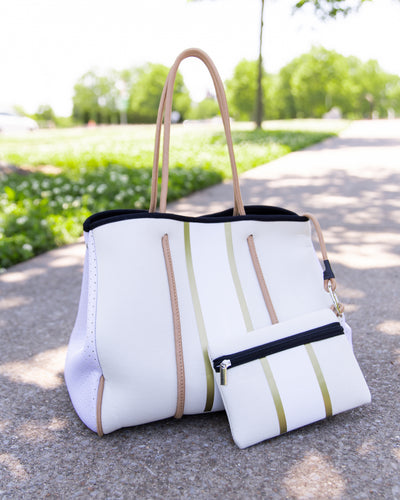 Summer Mode Neoprene Handbag - Beige