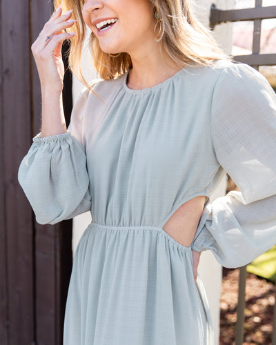 Swept Up In Sunshine Dress - Seafoam