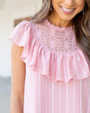 Swooning Over You Top - Petal Pink