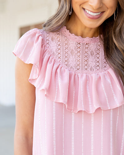 Swooning Over You Top - Petal Pink