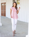 Swooning Over You Top - Petal Pink