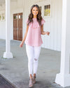Swooning Over You Top - Petal Pink