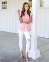 Swooning Over You Top - Petal Pink