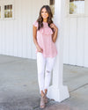 Swooning Over You Top - Petal Pink