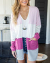 What It's All About Cardigan - Magenta Multi