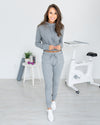 Winning Pace Cropped Hoodie - Grey