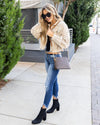 Gia Bubble Sleeve Button Down Corduroy Jacket - Tan