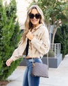 Gia Bubble Sleeve Button Down Corduroy Jacket - Tan