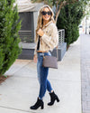 Gia Bubble Sleeve Button Down Corduroy Jacket - Tan