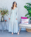 Katherine Button Down Ditsy Floral Maxi Dress - Mint