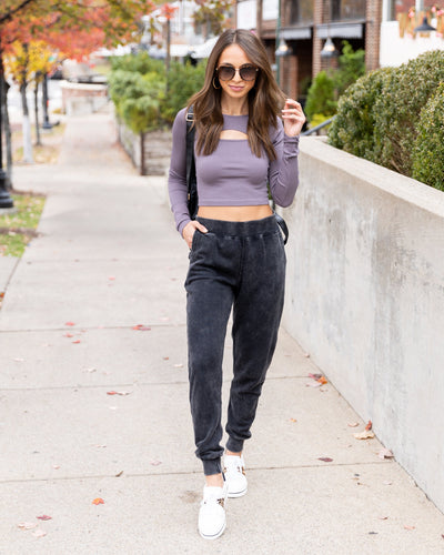 Sammie Pocketed Joggers - Faded Black