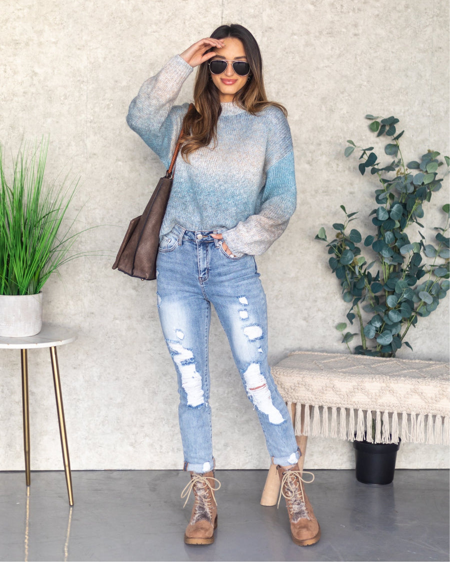 Valeria Ombre Sweater - Blue Multi