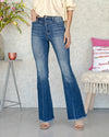 Vanessa High Rise Front Seam Flares - Medium Wash