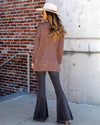 Brianne Brushed Knit Button Top - Mauve