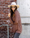 Brianne Brushed Knit Button Top - Mauve